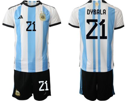 Moški Nogometni dresi kompleti Argentina Domači SP 2022-DYBALA 21