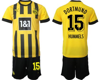 Moški Nogometni dresi Borussia Dortmund Domači 2023 Kratek Rokav + Kratke hlače HUMMELS 15