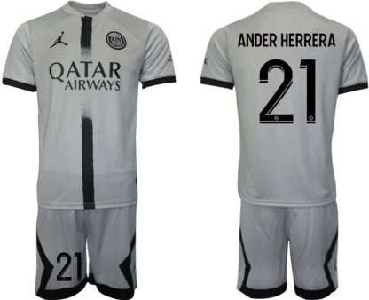 Moški Nogometni dresi Paris Saint-Germain PSG Gostujoči 2023 Kratek Rokav + Kratke hlače ANDER HERRERA 21