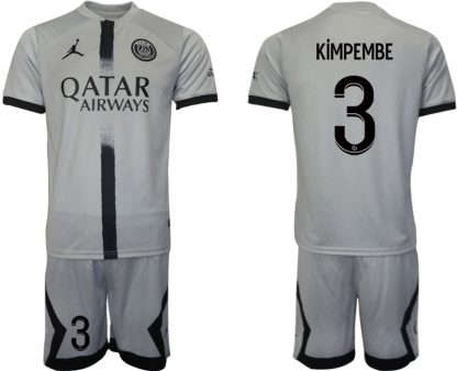 Moški Nogometni dresi Paris Saint-Germain PSG Gostujoči 2023 Kratek Rokav + Kratke hlače KiMPEMBE 3