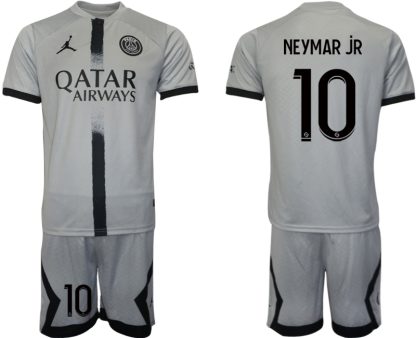 Moški Nogometni dresi Paris Saint-Germain PSG Gostujoči 2023 Kratek Rokav + Kratke hlače NEYMAR jR 10