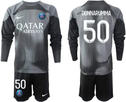 Moški Nogometni dresi Paris Saint-Germain Vratar Tretji 2023 Dolgi Rokav + Kratke hlače DONNARUMMA 50
