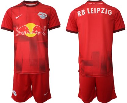 Moški Nogometni dresi RB Leipzig Gostujoči 2023 Kratek Rokav + Kratke hlače