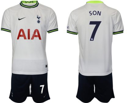 Moški Nogometni dresi Tottenham Hotspur Domači 2023 Kratek Rokav + Kratke hlače SON 7