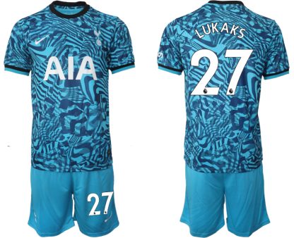 Moški Nogometni dresi Tottenham Hotspur Tretji 2023 Kratek Rokav + Kratke hlače LUKAKS 27