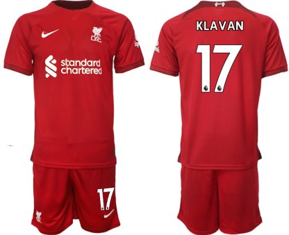 Poceni-Moski-Nogometni-dresi-kompleti-Liverpool-Domaci-22-23-Kratek-Rokav-Kratke-hlace-KLAVAN-17