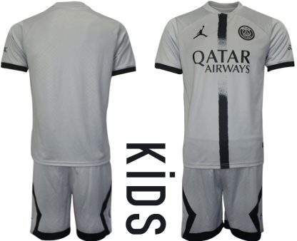 Otroški Nogometni dresi Paris Saint-Germain PSG Gostujoči 2023 Kratek Rokav + Kratke hlače