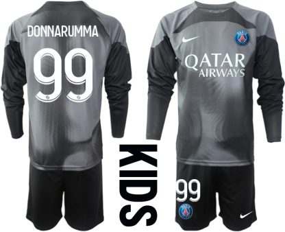 Otroški Nogometni dresi prodajo Paris Saint-Germain PSG Vratar Domači 2023 Dolgi Rokav + Kratke hlače DONNARUMMA 99