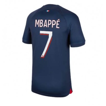 Poceni-Moski-Nogometni-dresi-kompleti-Paris-Saint-Germain-PSG-Domaci-23-24-Kratek-Rokav-Kylian-Mbappe-7