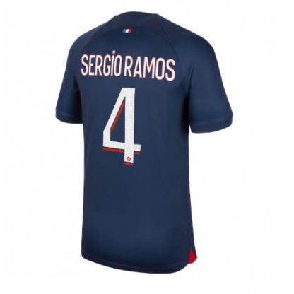 Poceni-Moski-Nogometni-dresi-kompleti-Paris-Saint-Germain-PSG-Domaci-23-24-Kratek-Rokav-Sergio-Ramos-4