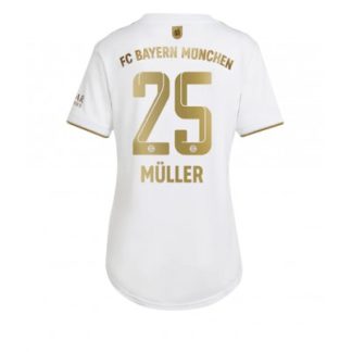 Poceni-Zenski-Nogometni-dresi-kompleti-Bayern-Munich-Gostujoci-2022-23-Kratek-Rokav-Thomas-Muller-25