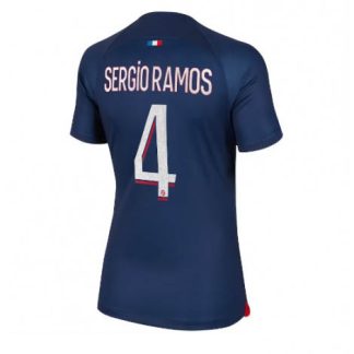 Poceni-Zenski-Nogometni-dresi-kompleti-Paris-Saint-Germain-PSG-Domaci-23-24-Kratek-Rokav-Sergio-Ramos-4
