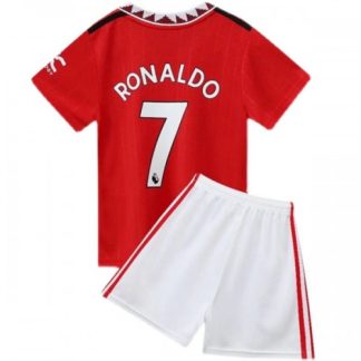 Poceni-otroski-Nogometni-dresi-kompleti-Manchester-United-Domaci-2022-23-Kratek-Rokav-Kratke-hlace-Ronaldo-7