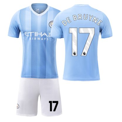 Kupiti-Poceni-Otroski-Nogometni-dresi-kompleti-Manchester-City-Domaci-2023-24-z-imenom-DE-BRUYNE-17