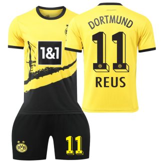 Poceni-Otroski-Nogometni-dresi-Borussia-Dortmund-Domaci-2023-24-Kratek-Rokav-Kratke-hlace-REUS-11