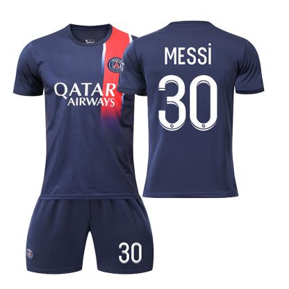 Replika-Moski-Nogometni-dresi-kompleti-Paris-Saint-Germain-PSG-Domaci-dresi-tisk-MESSi-30-2023-24