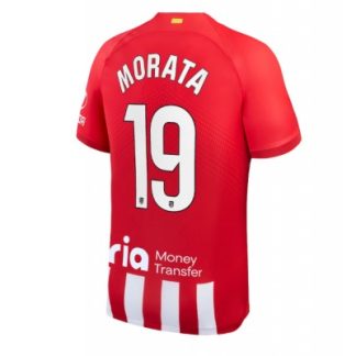 Kupiti-Poceni-Moski-Nogometni-dresi-Atletico-Madrid-Domaci-2023-24-Kratek-Rokav-tisk-Alvaro-Morata-19