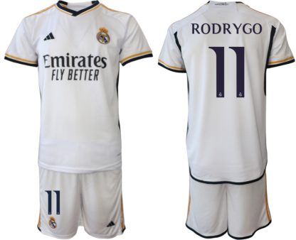 Poceni-Moski-Nogometni-dresi-kompleti-Real-Madrid-Domaci-2023-24-RODRYGO-11