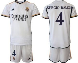 Replika-Moski-Nogometni-dresi-Real-Madrid-Domaci-2023-24-Kratek-Rokav-Kratke-hlace-SERGIO-RAMOS-4