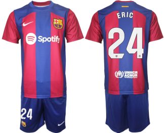 Kupiti-Prodajo-Moski-Nogometni-dresi-komplet-Barcelona-Domaci-2023-24-z-imenom-ERIC-24