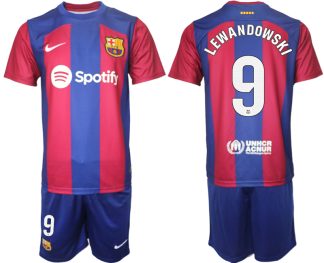 Kupiti-Prodajo-Moski-Nogometni-dresi-komplet-Barcelona-Domaci-2023-24-z-imenom-LEWANDOWSKI-9