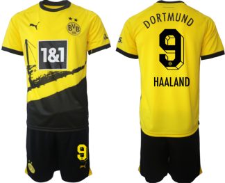 Kupiti-Prodajo-Moski-Nogometni-dresi-kompleti-Borussia-Dortmund-Domaci-2023-24-tisk-HAALAND-9