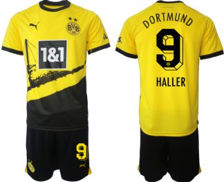Kupiti-Prodajo-Moski-Nogometni-dresi-kompleti-Borussia-Dortmund-Domaci-2023-24-tisk-HALLER-9