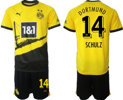 Kupiti-Prodajo-Moski-Nogometni-dresi-kompleti-Borussia-Dortmund-Domaci-2023-24-tisk-SCHULZ-14