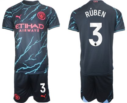 Kupiti-Prodajo-Moski-Nogometni-dresi-kompleti-Manchester-City-Tretji-2023-24-tisk-Ruben-Dias-3