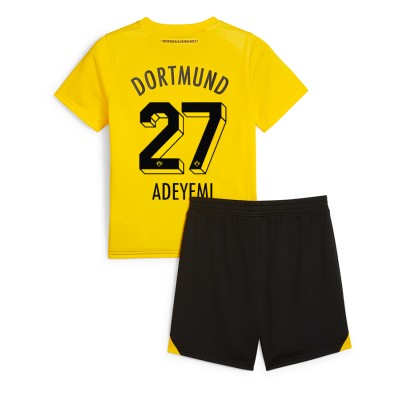 Kupiti-Prodajo-Otroski-Nogometni-dresi-Borussia-Dortmund-Domaci-2023-24-Kratek-Rokav-Kratke-hlace-Karim-Adeyemi-27