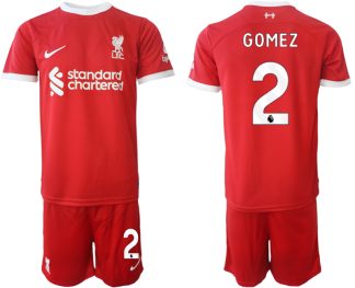 Kupiti-Prodajo-Moski-Nogometni-dresi-Liverpool-Domaci-2023-2024-Kratek-Rokav-Kratke-hlace-Joe-Gomez-2