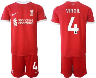 Kupiti-Prodajo-Moski-Nogometni-dresi-Liverpool-Domaci-2023-2024-Kratek-Rokav-Kratke-hlace-Virgil-van-Dijk-4