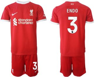Kupiti-Prodajo-Moski-Nogometni-dresi-Liverpool-Domaci-2023-2024-Kratek-Rokav-Kratke-hlace-Wataru-Endo-3