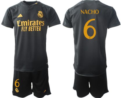 Kupiti-Prodajo-Moski-Nogometni-dresi-kompleti-Real-Madrid-Tretji-2023-24-Nacho-6