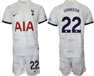 Kupiti-Prodajo-Moski-Nogometni-dresi-kompleti-Tottenham-Hotspur-Domaci-bela-2023-2024-tisk-Brennan-Johnson-22