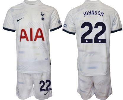 Kupiti-Prodajo-Moski-Nogometni-dresi-kompleti-Tottenham-Hotspur-Domaci-bela-2023-2024-tisk-Brennan-Johnson-22