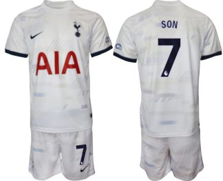 Kupiti-Prodajo-Moski-Nogometni-dresi-kompleti-Tottenham-Hotspur-Domaci-bela-2023-2024-tisk-Son-Heung-min-7