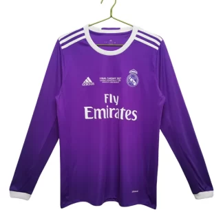 Kupiti-Prodajo-Retro-Nogometni-dresi-Real-Madrid-Gostujoci-vijolicna-Dolgi-Rokav-2016-17