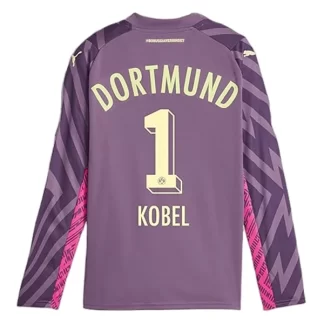Najcenejsi-Moski-Nogometni-dresi-BVB-Borussia-Dortmund-Vratar-Domaci-2023-24-vijolicna-Dolgi-Rokav-Kobel-1.