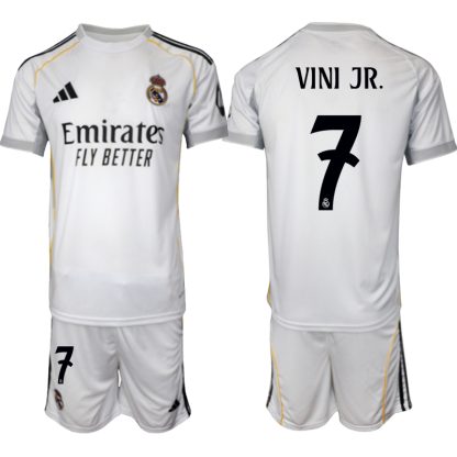 Kupiti-Prodajo-Moski-Nogometni-Dresi-kompleti-Real-Madrid-Domaci-2025-26-Vinicius-Junior-7-Kratki-rokavi-hlace
