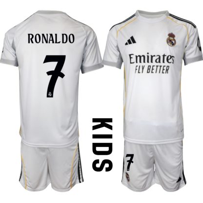 Kupiti-Prodajo-Otroski-Nogometni-dresi-Kompleti-za-otroke-Real-Madrid-Domaci-2025-26-Cristiano-Ronaldo-7