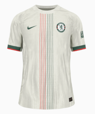 Kupiti-Prodajo-Moski-Nogometni-dresi-Chelsea-Gostujoci-2025-26-Bela-Kratek-Rokav