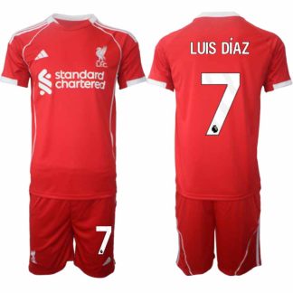 Kupiti-Prodajo-Nogometni-dresi-Liverpool-Domaci-2025-26-Luis-Diaz-7-Kratek-Rokav-Kratke-hlace