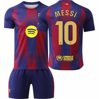 Kupiti-Prodajo-Otroski-Nogometni-Dres-komplet-FC-Barcelona-Domaci-2025-26-Lionel-Messi-10