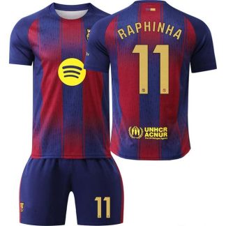 Kupiti-Prodajo-Otroski-Nogometni-Dres-komplet-FC-Barcelona-Domaci-2025-26-Raphinha-Belloli-11