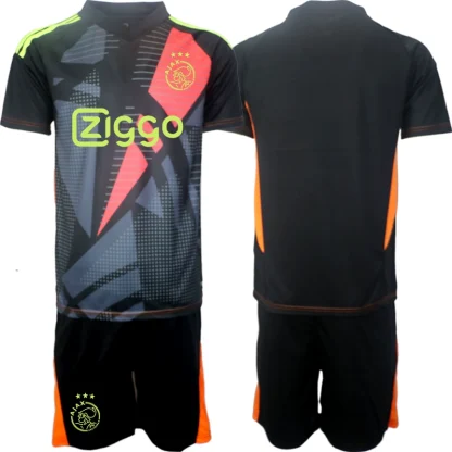 Kupiti-Prodajo-Otroski-Nogometni-Dresi-Ajax-Vratar-2024-25-crna-z-lastnim-tiskom