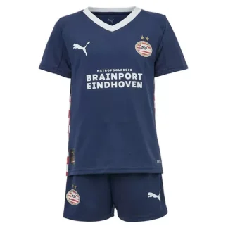 Kupiti-Prodajo-Otroski-Nogometni-Dresi-Kompleti-za-otroke-PSV-Eindhoven-Gostujoci-2025-26