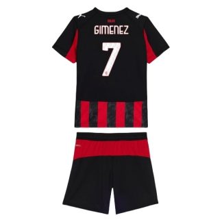 Kupiti-Prodajo-Otroski-Nogometni-Dresi-komplet-AC-Milan-Domaci-2025-26-Santiago-Gimenez-7
