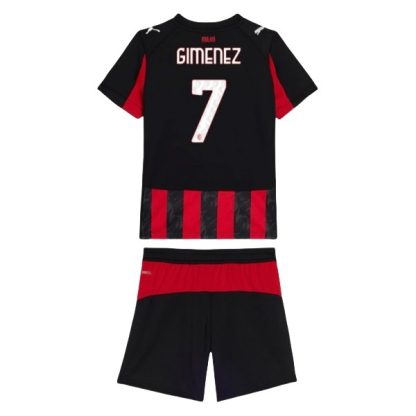Kupiti-Prodajo-Otroski-Nogometni-Dresi-komplet-AC-Milan-Domaci-2025-26-Santiago-Gimenez-7