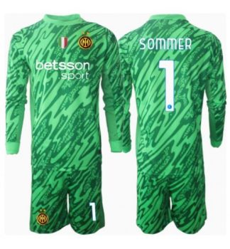 Kupiti-Prodajo-Otroski-Nogometni-dresi-Inter-Milan-Vratar-Domaci-2024-25-Yann-Sommer-1-Dolgi-rokavi-hlace